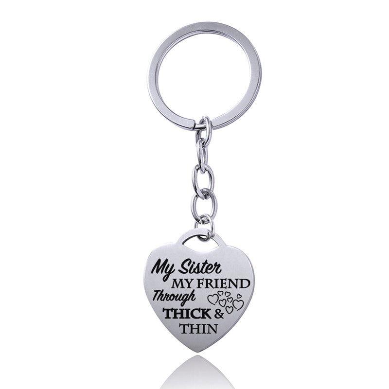 Heart Sisters & Best Friends Keychain | Stainless Steel | JP Collections