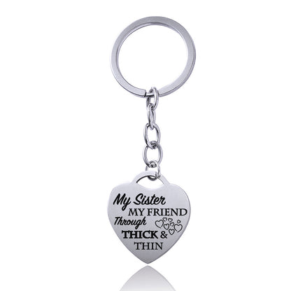 Heart Sisters & Best Friends Keychain | Stainless Steel | JP Collections