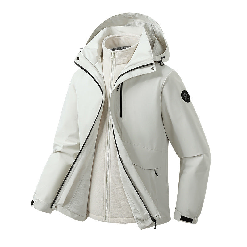 Women's Velvet Zip Jacket | 3D Effect Casual Coat | S-5XL