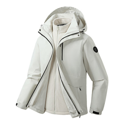 Women's Velvet Zip Jacket | 3D Effect Casual Coat | S-5XL
