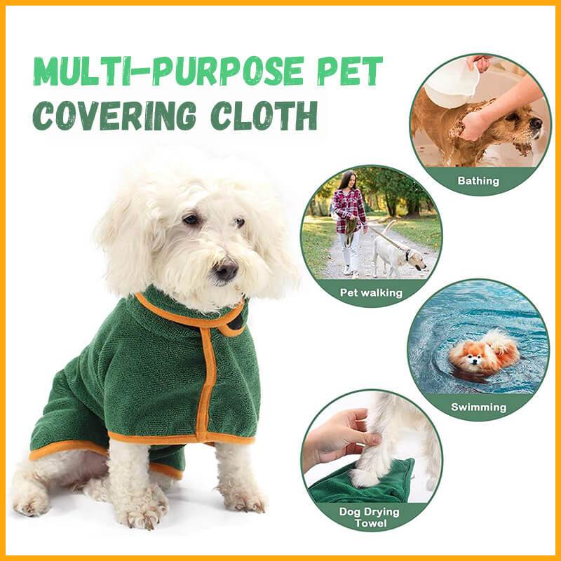 Microfibre Dog Bathrobe | Super Absorbent Quick-Dry Coat with Hook & Loop