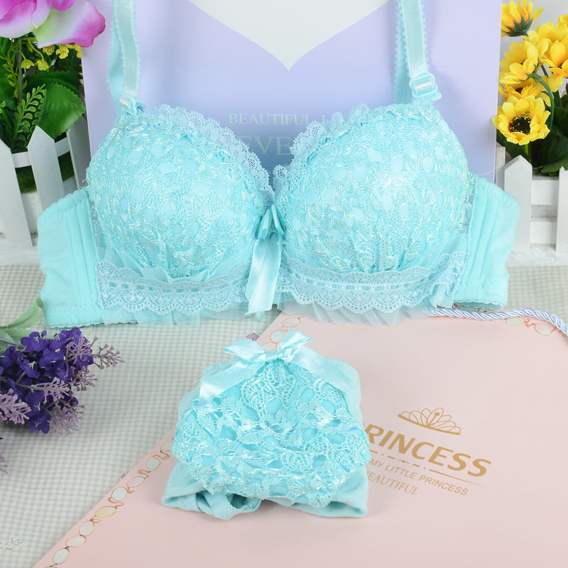 Women's Full Cup Lace Bra & Panties Set | Detachable Straps 7 Colours