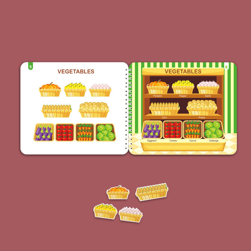 Children's Early Learning Activity Set Velcro Cards Sticker Book Ages 3+ - JParker Collections
