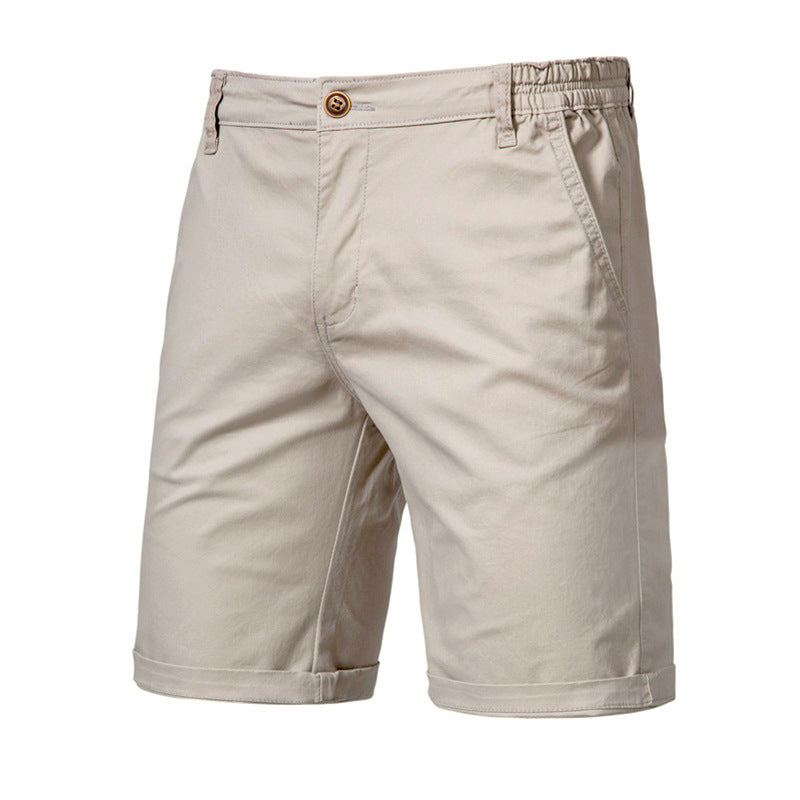 Men's Cotton Slim-Fit Cropped Trousers | Straight Leg Waist 30-38"