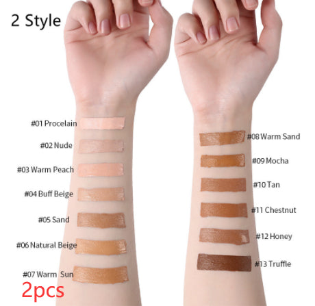 Oil-Control Liquid Foundation & Concealer – 13 Shades, Multi-Pack