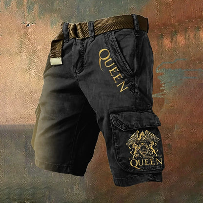 Men's 3D Digital Print Zip-Fly Shorts