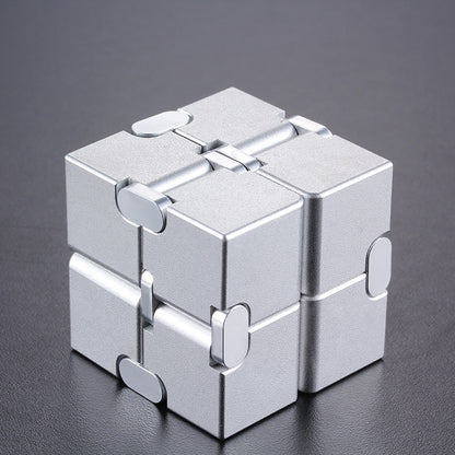 Premium Aluminium Alloy Infinite Cube Fidget Toy | Metal Desk Toy