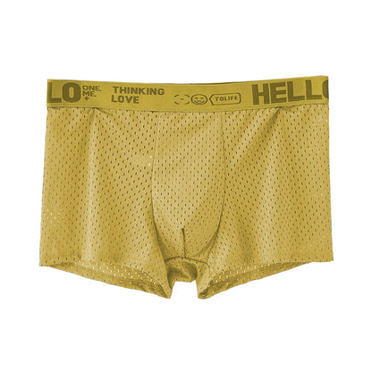 Men's Ice Silk Mesh Boxer Shorts – Cool Breathable Loose-Fit Underwear