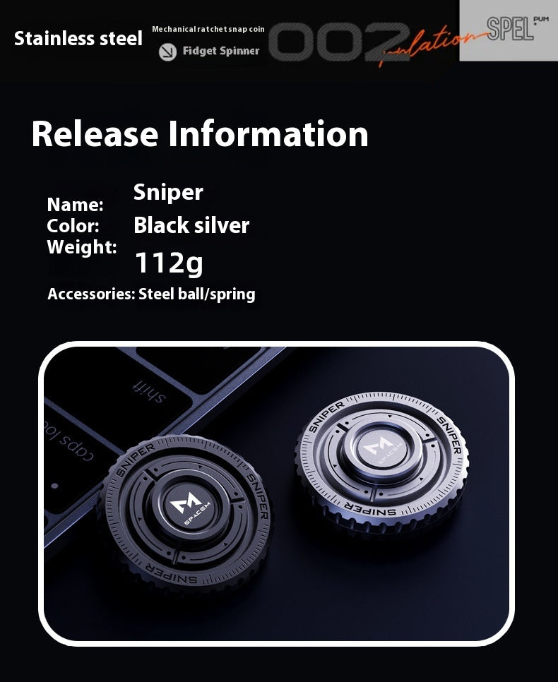 Sniper Stainless Steel Multi-Play Gyro Fidget Toy | Premium EDC Gift