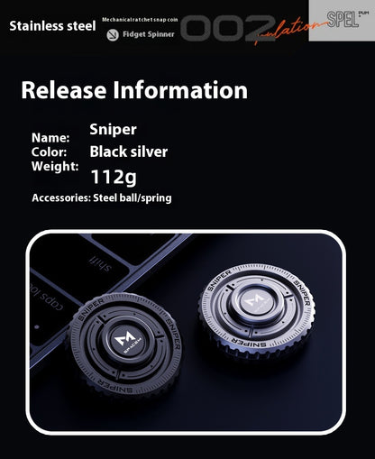 Sniper Stainless Steel Multi-Play Gyro Fidget Toy | Premium EDC Gift