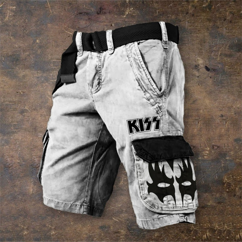 Men's 3D Digital Print Zip-Fly Shorts