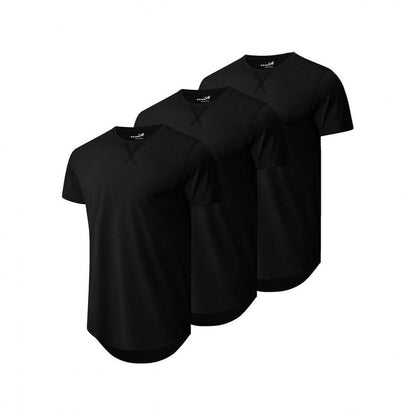 Men's Printed Mesh Cotton Blend T-Shirt - Loose Fit Crew Neck 14 Colours S-3XL