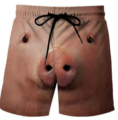 Men's Printed Cropped Beach Shorts