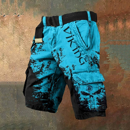 Men's 3D Digital Print Zip-Fly Shorts
