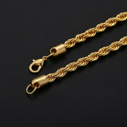 Stainless Steel Twist Chain Fashion Titanium Steel Necklace