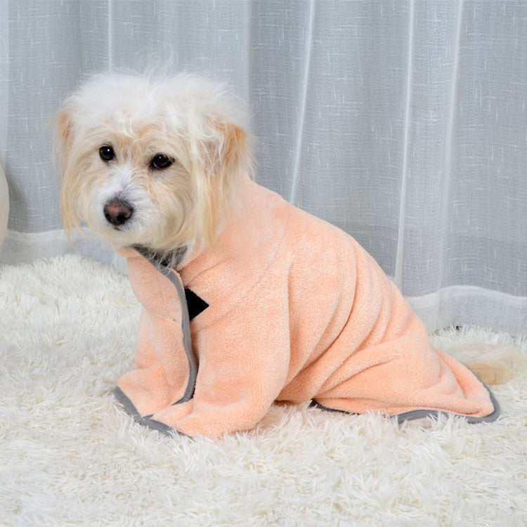 Microfibre Dog Bathrobe & Drying Towel | Quick-Dry Absorbent Coat XS–M