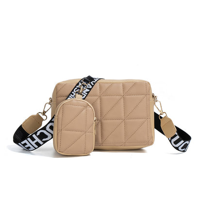 PU Leather Shoulder Bag & Wallet Set | 2-Piece | White, Black, Apricot