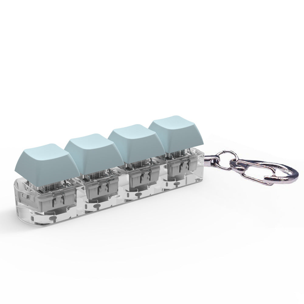 4-Key Mechanical Keyboard Switch Tester | Transparent Fidget Toy