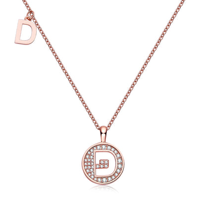 S925 Silver Moissanite Letter D Necklace | GRA Certified