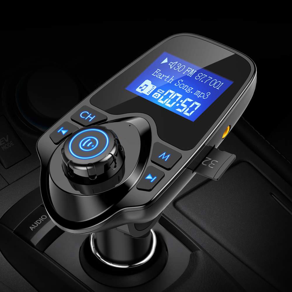 Bluetooth Car FM Transmitter | AUX Audio | 1.3" Display | Hands-Free Calling