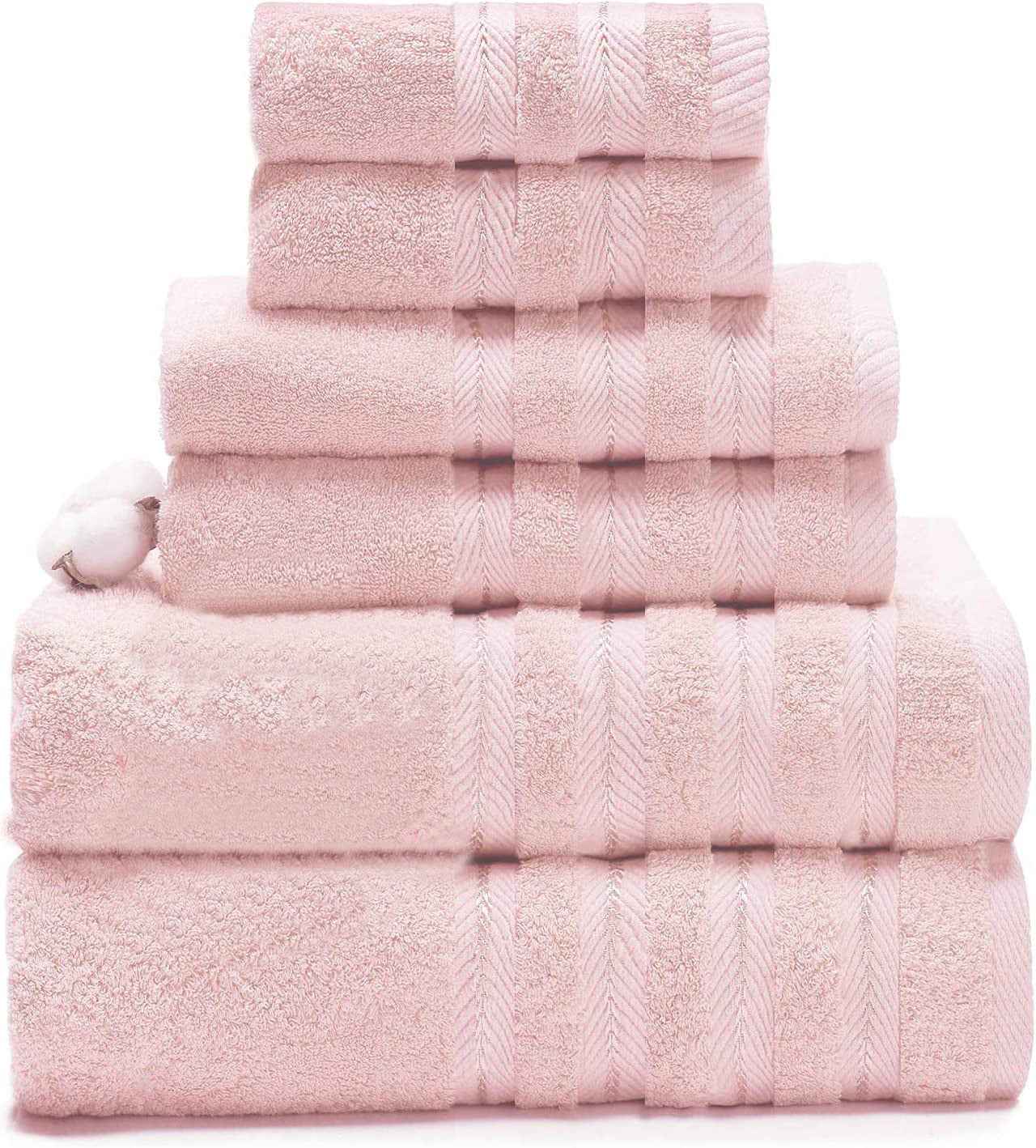 Long Staple Cotton Towel Set – Absorbent 3-Piece Bath Towel Bundle