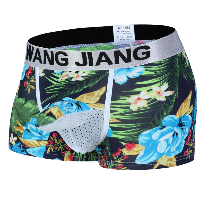 Men's Ice Silk Printed Boxer Briefs – Soft Nylon Knit Underwear 20 Designs