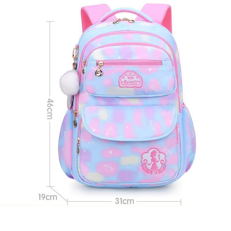 Girls' Primary School Backpack – Cute Korean Style Waterproof Nylon Bag