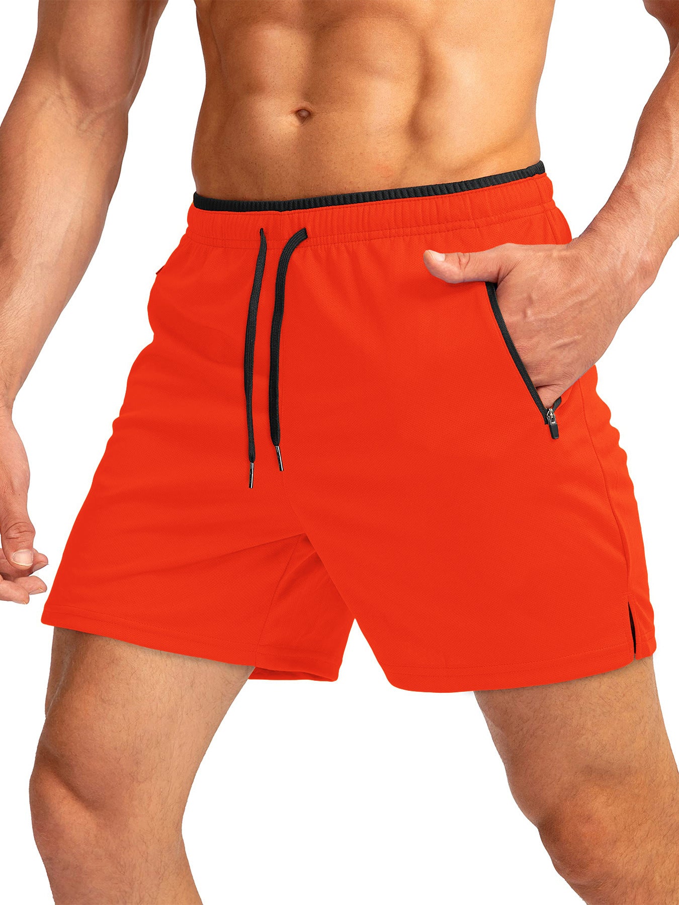 Men's Quick-Dry Running Shorts | Belt & Zipper Pocket Lightweight S-3XL