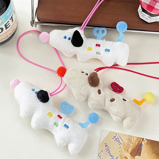 Handmade Clockwork Puppy Doll Keychain | Blue & Red