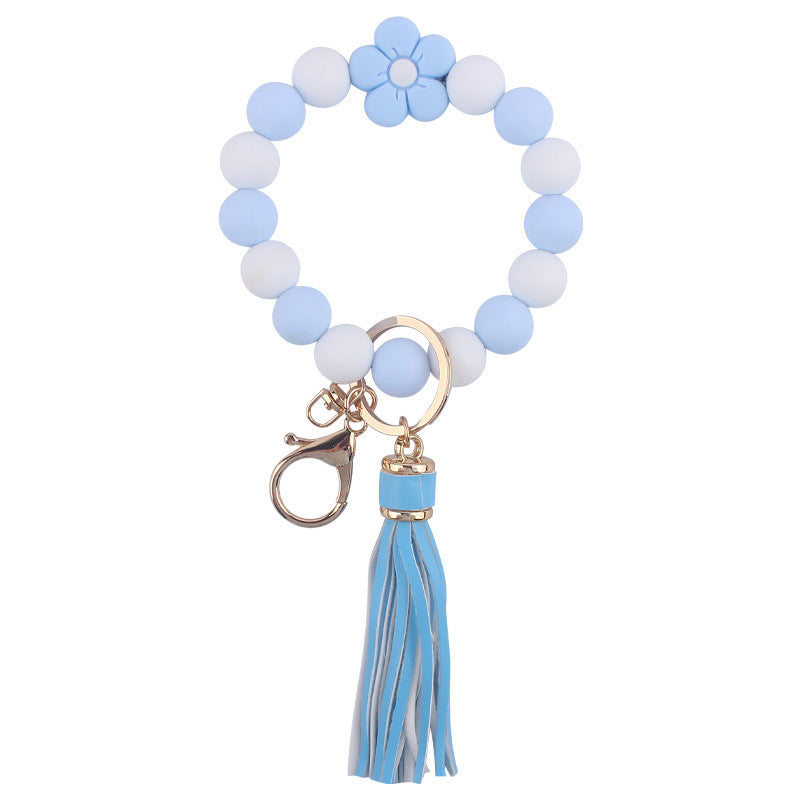Silicone Flower Bracelet Keychain | 10 Colours