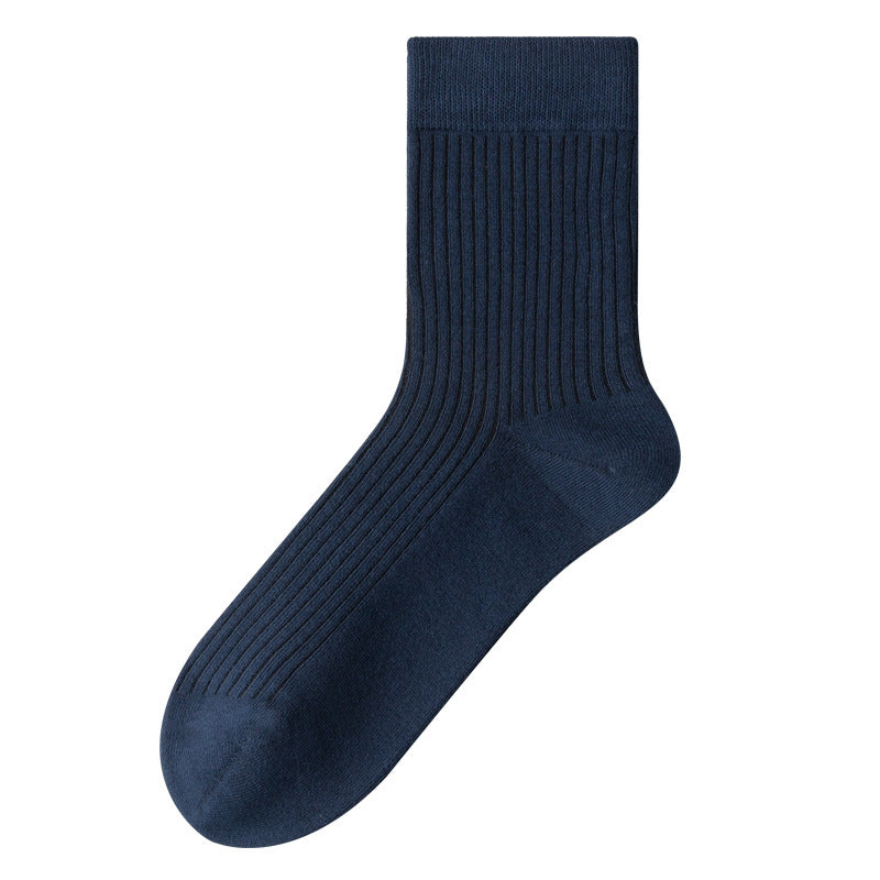 Men's 100% Cotton Mid-Calf Socks – Non-Slip Antibacterial Odour-Resistant 27 Colours