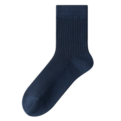 Men's 100% Cotton Mid-Calf Socks – Non-Slip Antibacterial Odour-Resistant 27 Colours