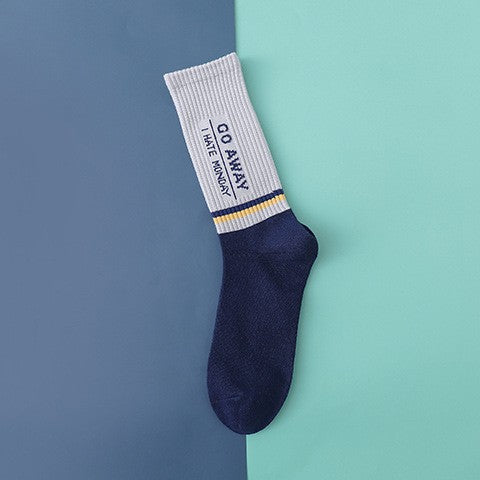 Men's Breathable Cotton Mid-Calf Socks – One Size | 6 Colours
