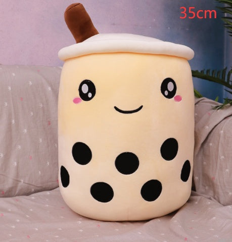 Boba Tea Plush Pillow Cushion - Soft Bubble Tea Stuffed Toy