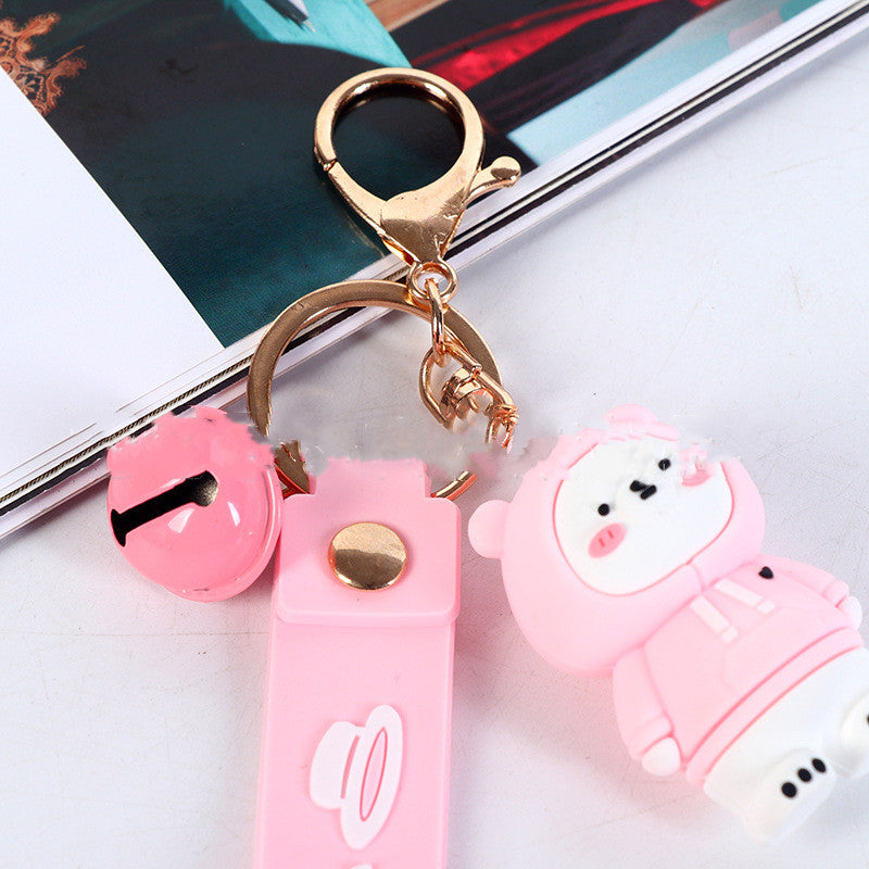 3D Silicone Cartoon Character Keychain | Astronaut, Bear & Dinosaur