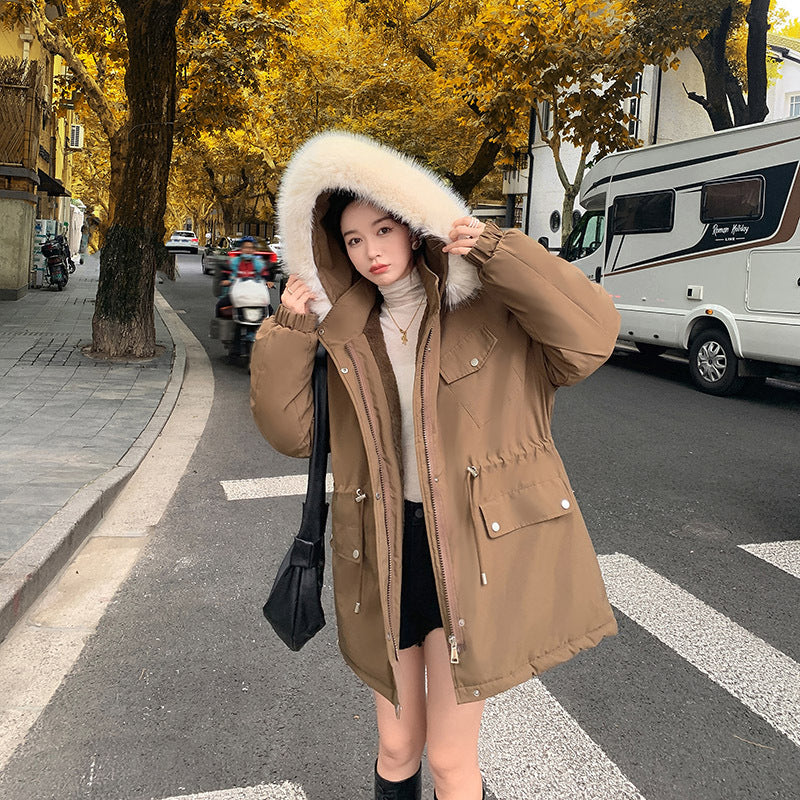 Women's Mid-Length Padded Coat - Thick Loose Fit, 4 Colours