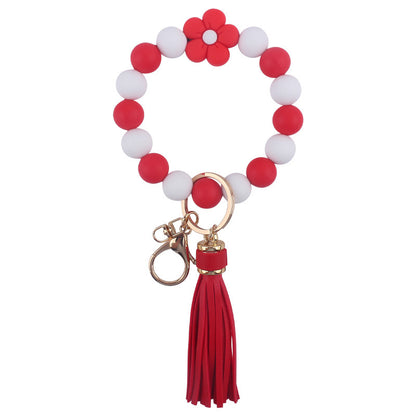 Silicone Flower Bracelet Keychain | 10 Colours