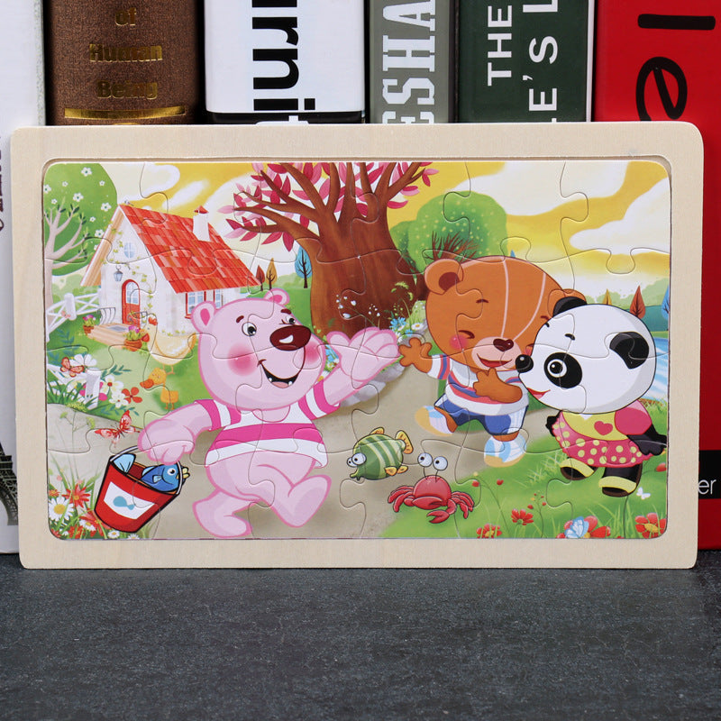 Children's Wooden Jigsaw Puzzle 21 Designs Ages 3+ - JParker Collections