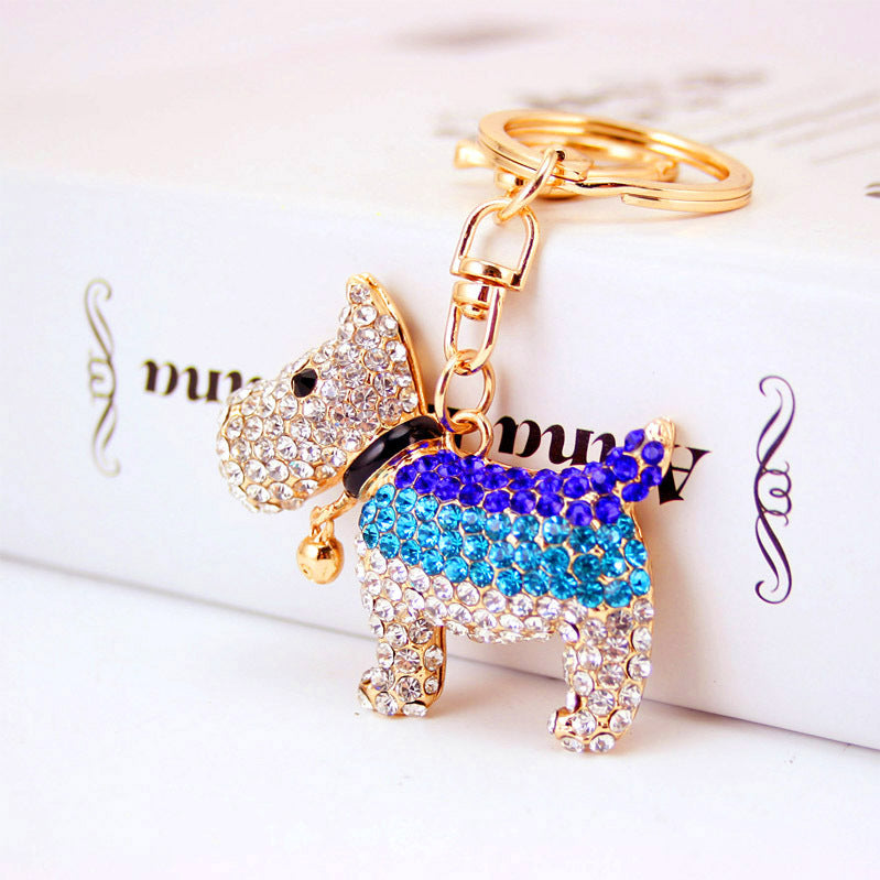 Diamond Bell Puppy Keychain | Zinc Alloy Charm | JP Collections