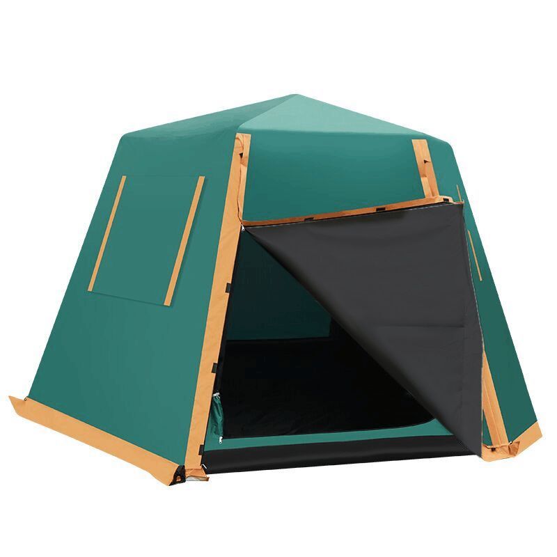 4-6 Person All-Aluminium Hydraulic Frame Camping Tent – 9,673mm Waterproof Snow Skirt Green, Blue & Coffee