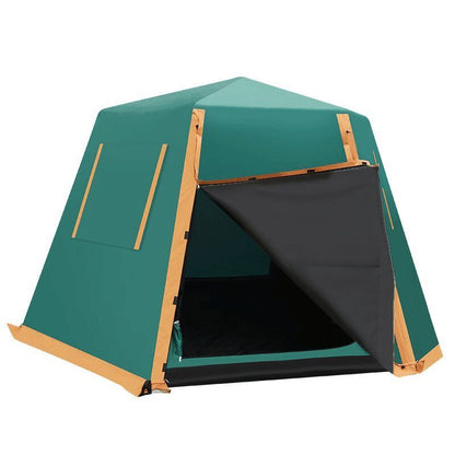 4-6 Person All-Aluminium Hydraulic Frame Camping Tent – 9,673mm Waterproof Snow Skirt Green, Blue & Coffee