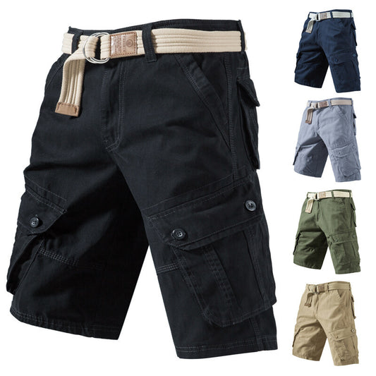 Men's Loose Cargo Shorts with Pockets
