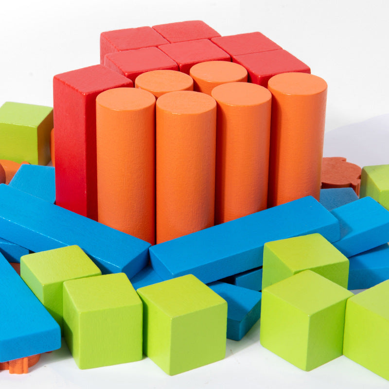 Wooden Penguin Building Blocks Set for Kids