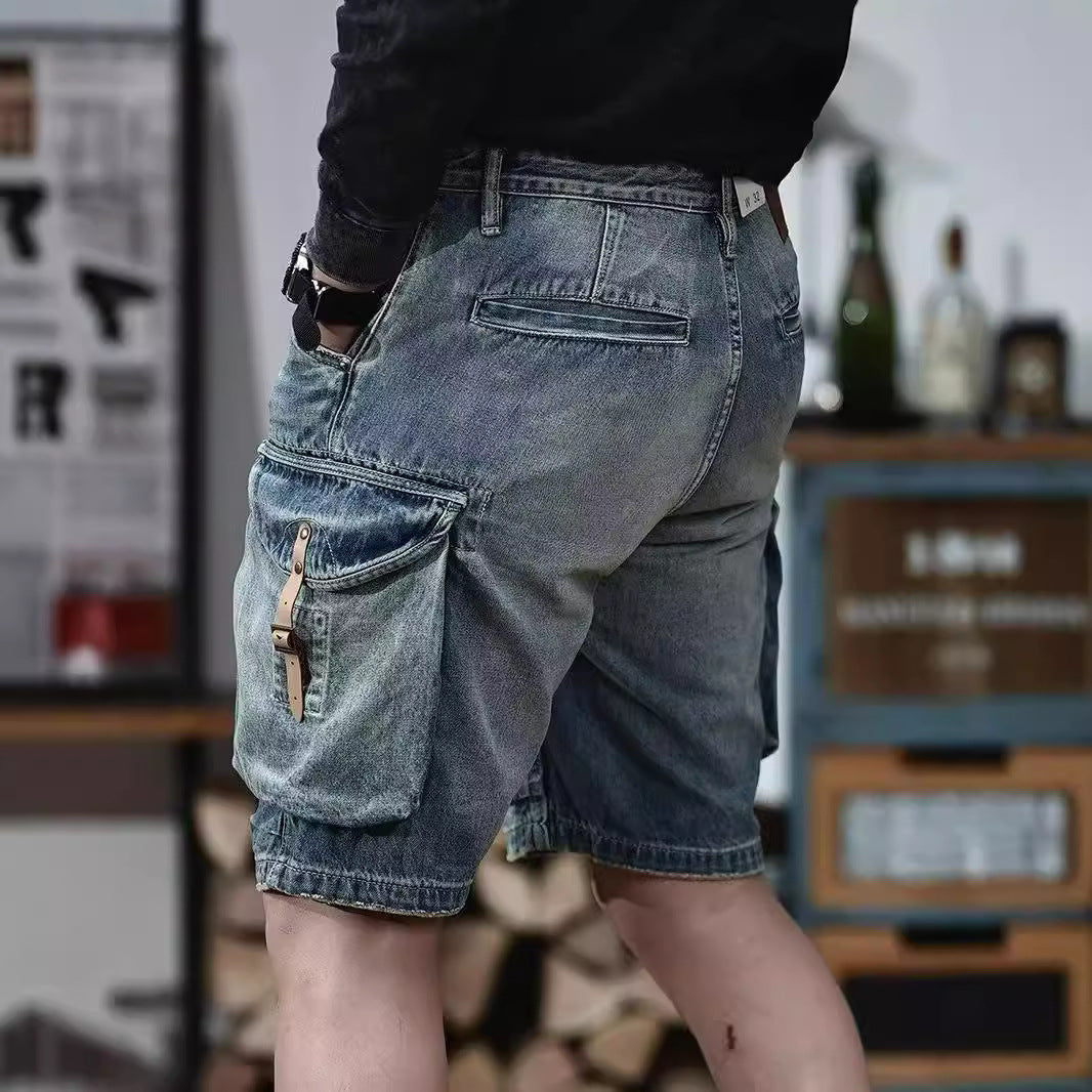 Men's Denim Shorts | Cotton Cropped Jean Shorts M-3XL