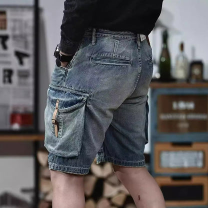 Men's Denim Shorts | Cotton Cropped Jean Shorts M-3XL