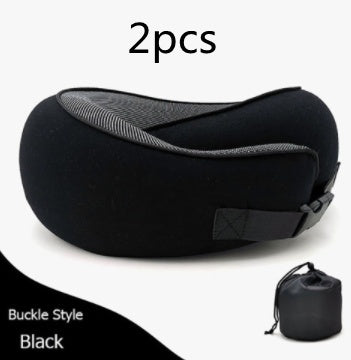 Memory Foam Travel Neck Pillow — U-Shaped Neck Support for Flights, Commuting & Long Journeys