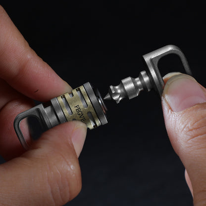 Titanium & Copper Quick-Release Swivel Keychain