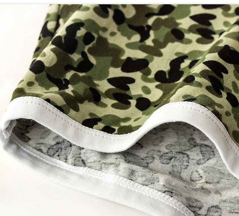 Men's Printed Cotton Boxer Shorts | Camouflage & Oil Painting Print