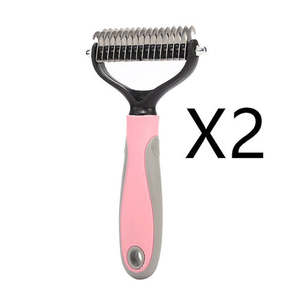 Pet Grooming Brush | Button Hair Removal | Non-Slip | Cats & Dogs
