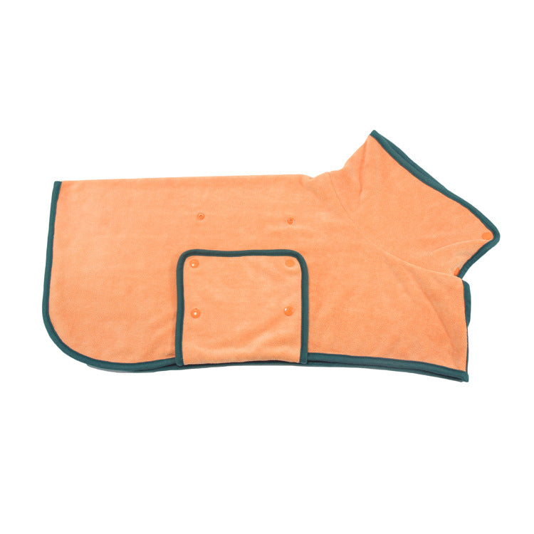 Microfibre Dog Bathrobe | Super Absorbent Quick-Dry Coat with Hook & Loop